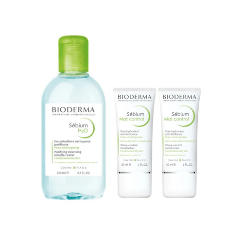 Trio Rutina Sébium para piel mixta a grasa: Agua Micelar 250ml + 2 Mat Control 30ml