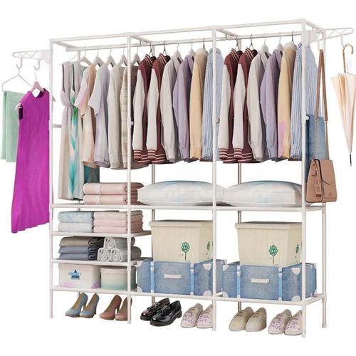 Ropero Organizador de Ropa con Divisiones y Compartimientos Blanco