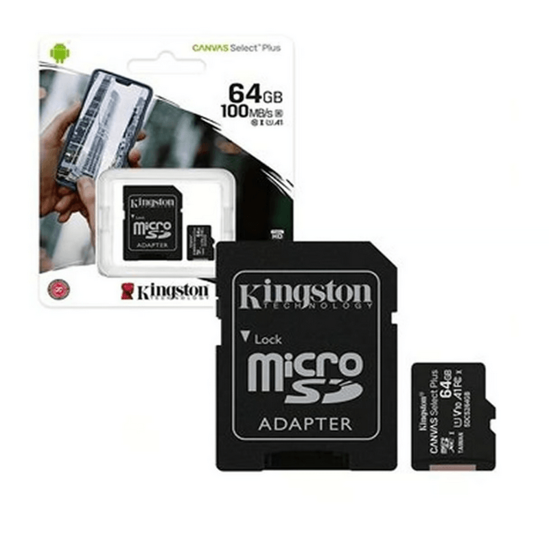 Memoria-Micro-SD-Kingston-64GB-Clase-10-100MBS