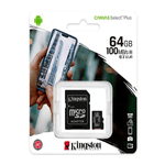 Memoria-Micro-SD-Kingston-64GB-Clase-10-100MBS