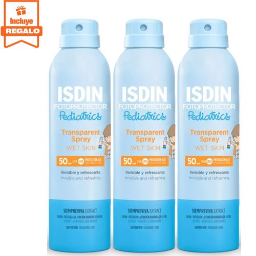 TRIO FOTOPROTECTOR ISDIN TRANSPARENT SPRAY WET SKYN PED 250 ml