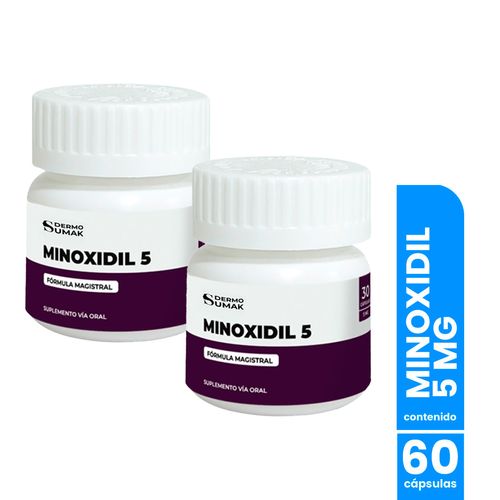 Minoxidil 5mg 30 capsulas - Dermo Sumak 2 Unid