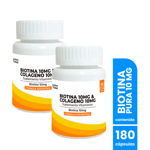Biotina Pura 10mg Capsulas 90und - Dermo Sumak 2 Uni