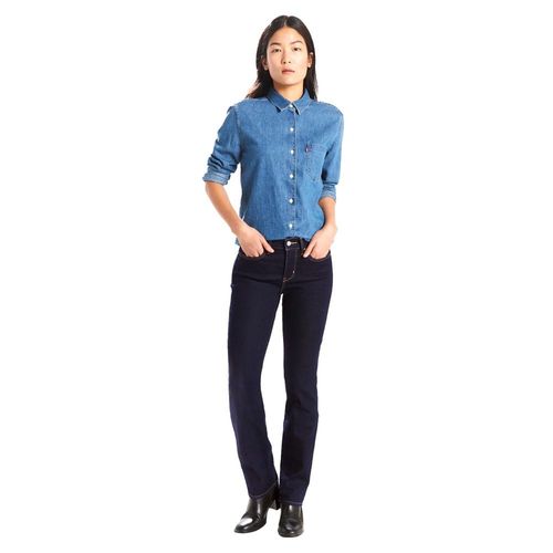 Jean Mujer Shaping Straight Azul Oscuro Levis