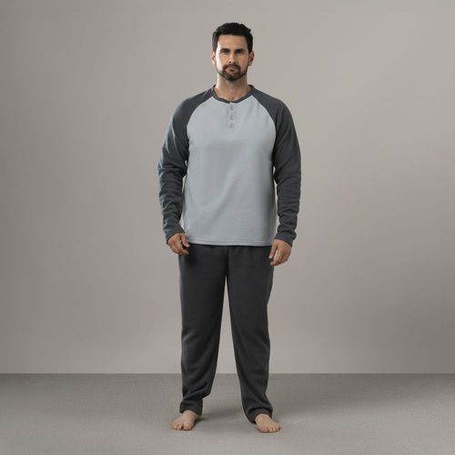 Pijama Set Hombre Ranglan Polar Madison