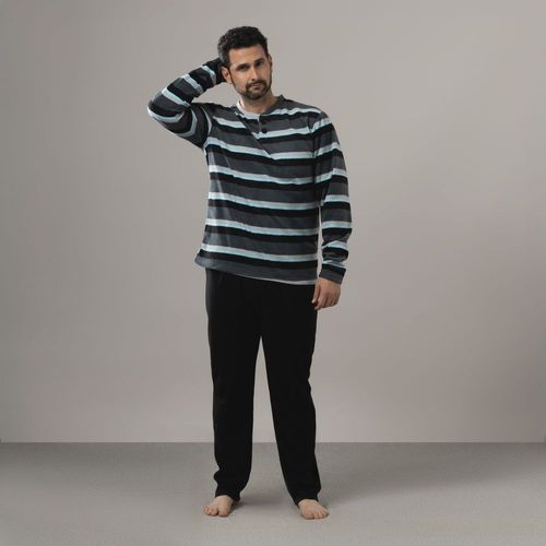 Pijama Set Hombre Rayas Polar Madison