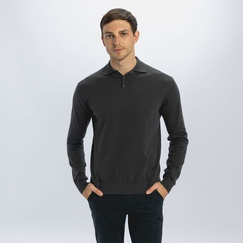 Polo Hombre Botones Knit Manga Larga Malabar