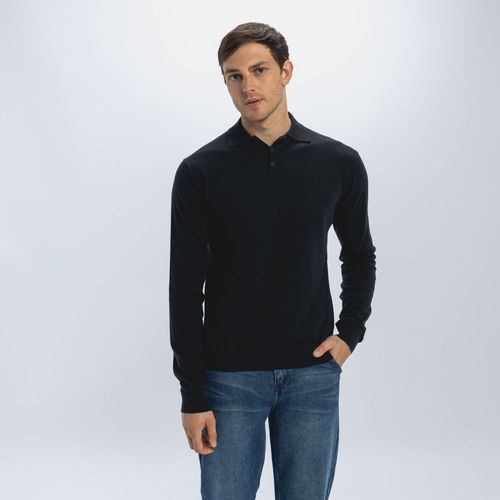 Polo Hombre Botones Knit Manga Larga Malabar
