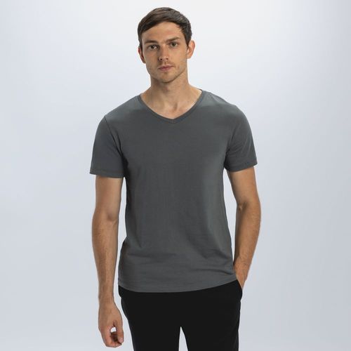 Polo Hombre V Neck Pre Nac Gris Malabar