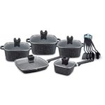 Juego-De-Olla-Granito-Volcanico-10-Piezas---6-Utensilios-Negro