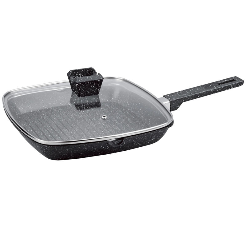 Juego-De-Olla-Granito-Volcanico-10-Piezas---6-Utensilios-Negro