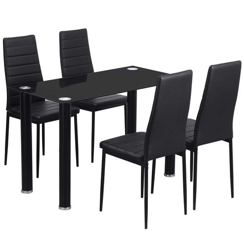 Juego de Comedor VIVA HOME 4 Sillas Negro