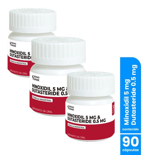 Minoxidil 5mg & Dutasteride 0,5 mg 30caps - DermoSumak 3 Unidades