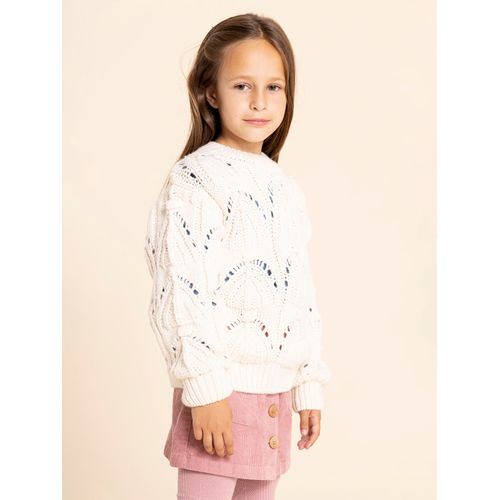 Chompa Para Niña Tejido Lucia Blanco Hush Puppies Kids