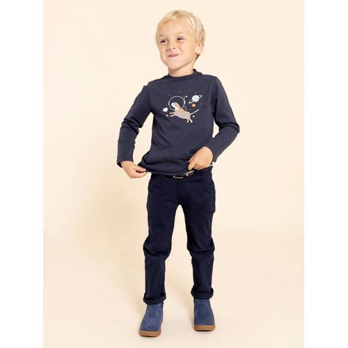 Polo Manga Larga Para Niño Algodón Reciclado Imagine Azul Hush Puppies Kids