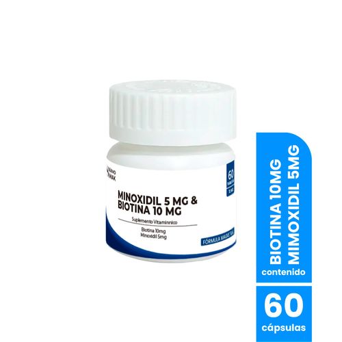 Minoxidil 5mg & Biotina 10mg 60capsulas Dermo Sumak