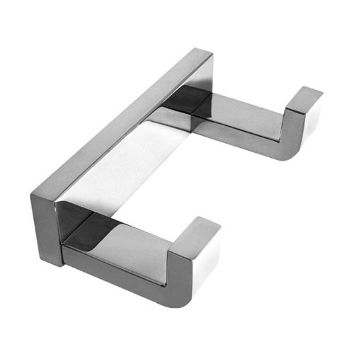 Perchero Doble de Baño Vainsa Glamour Plata
