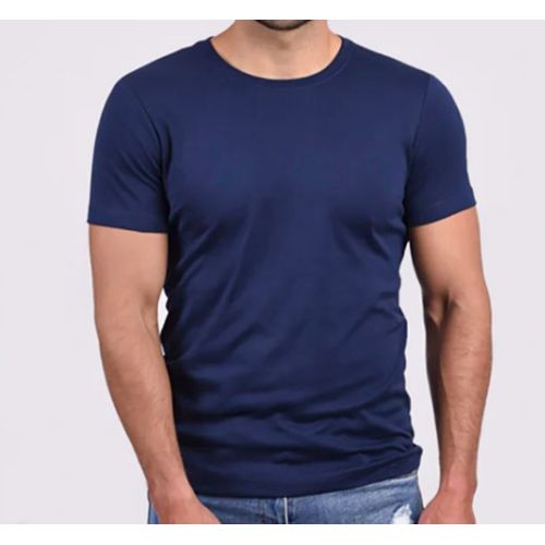 Polo Cuello Redondo Manga Corta Azul Marino