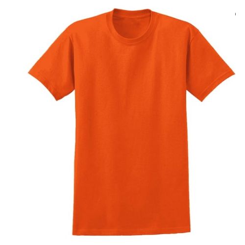 Polo Cuello Redondo Manga Corta Naranja