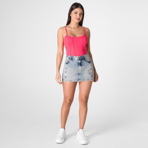 Short Mujer Squeeze Denim Ring Yeni
