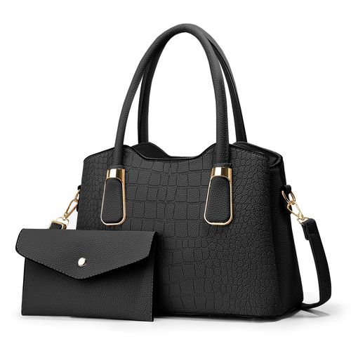 Cartera de Mujer Elegante 2 Piezas Negro M72
