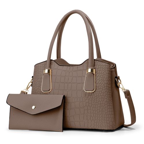 Cartera de Mujer Elegante 2 Piezas Marrón M72