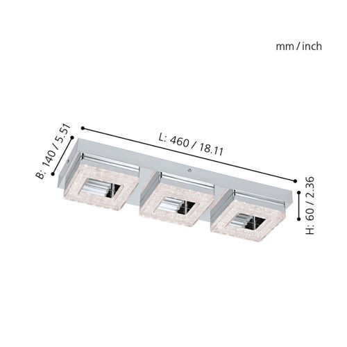 Aplique Eglo Fradelo Led 3X4W