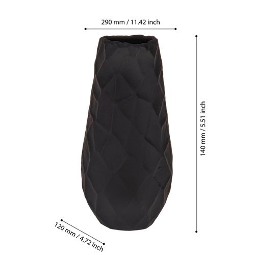 Jarrón Negro Eglo Buluan H290 A120