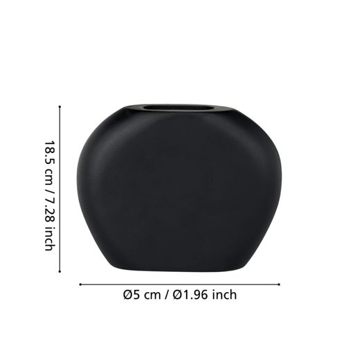 Jarrón Negro Eglo Melobody  H140