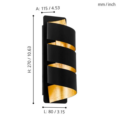 Lámpara Pared Eglo Elizondo 1X40W