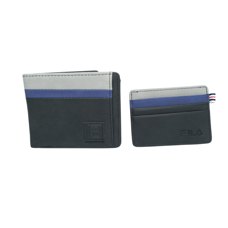 Set-Billetera-y-Tarjetero-para-hombre-Fila---Negro