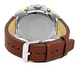 Reloj-Tommy-Hilfiger-Decker-1791561-Multifuncional-Correa-de-Cuero-Marron-Dial-Azul