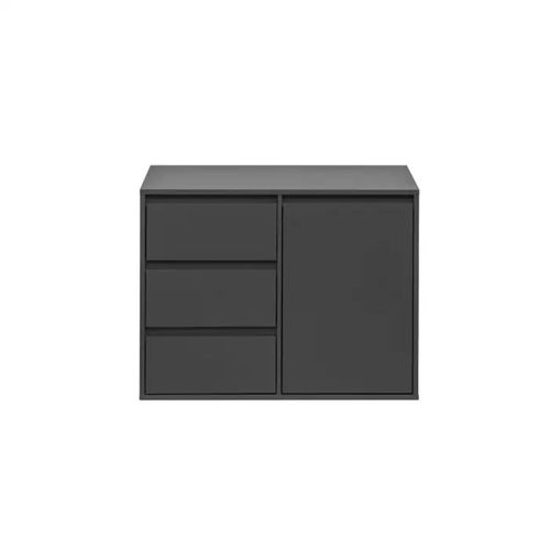 Cómoda mulltiusos 3 cajones 1 Puerta Fátima color Negro TU MESITA