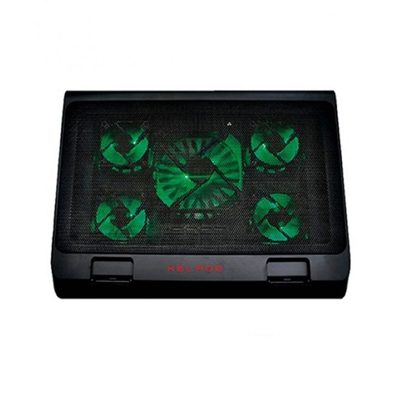 COOLER-XBLADE-P-NOTEBOOK-GLACIUS-17--5-FAN-USB-GREEN-LIGHT-BLACK