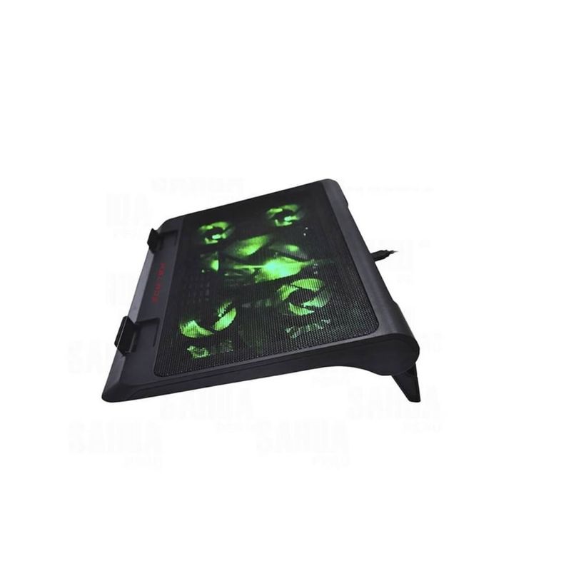 COOLER-XBLADE-P-NOTEBOOK-GLACIUS-17--5-FAN-USB-GREEN-LIGHT-BLACK