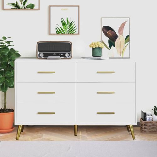 Cómoda Clásica Marita 6 cajones color Blanco TU MESITA