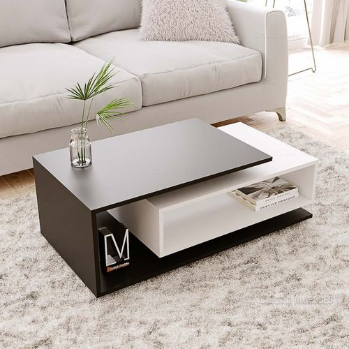 Mesa de Centro Apolonia Melamine Negro y Blanco
