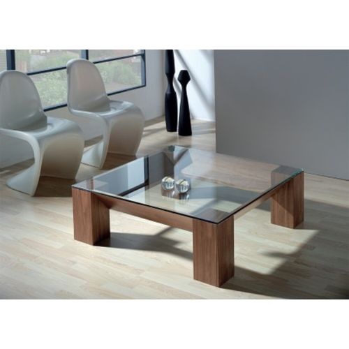 Mesa de Centro Adra Melamina Marrón c/Vidrio