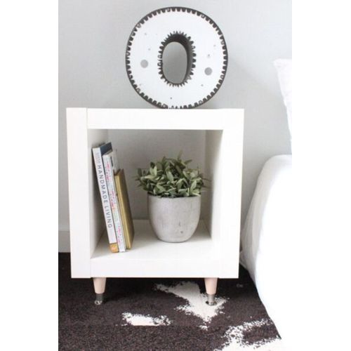 Velador Minimalista Cubé Blanco 51cm