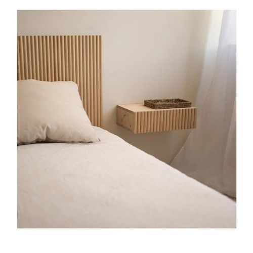 Velador Flotante Amón TU MESITA 1 cajón Melamina 18mm color Haya