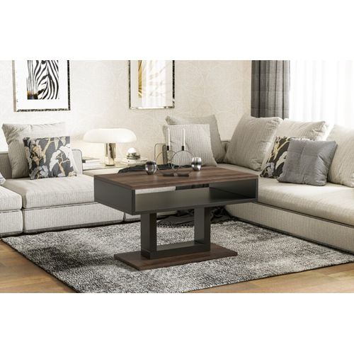Mesa de Centro Moderna Isidra color Negro/Marrón TU MESITA