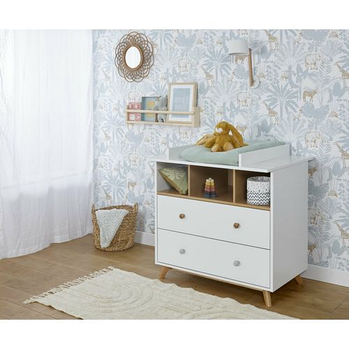 Cómoda Infantil Claudy color Blanco/Marrón TU MESITA