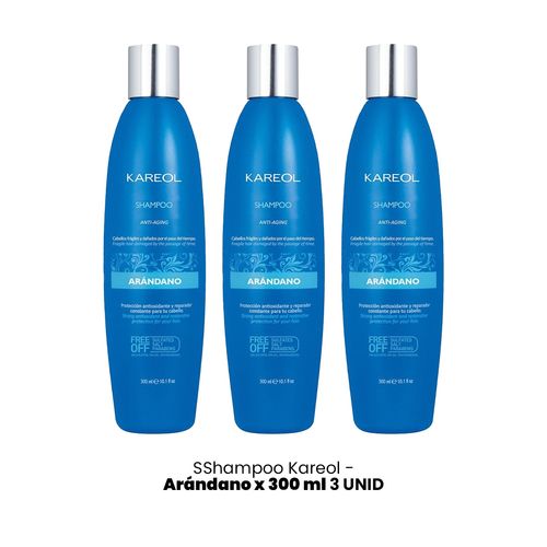 Shampoo Kareolarándano x 300ml 3 Unid