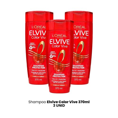 Shampoo Elvive Color Vive 370ml 3 Unid