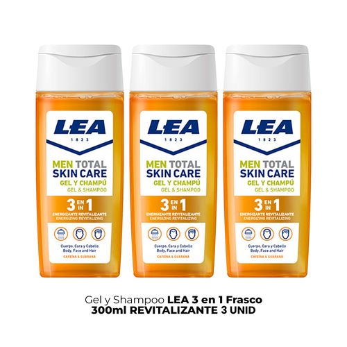 Gel Y Shampoolea 3 En 1 Frasco 300ml Revitalizante 3 Unid