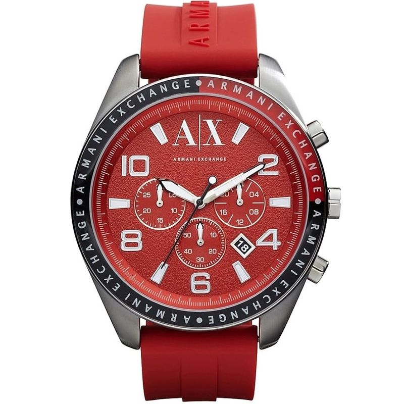 Reloj-Armani-Exchange-AX1252-Red-Rubber-Genuino-para-Caballero