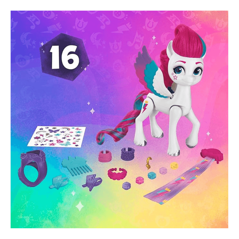 My Little Pony Zipp Storm Look Alla Moda: Set Giocattolo 14 Cm Con Pettine, Accessori E Tinta Per Il Viso - 2