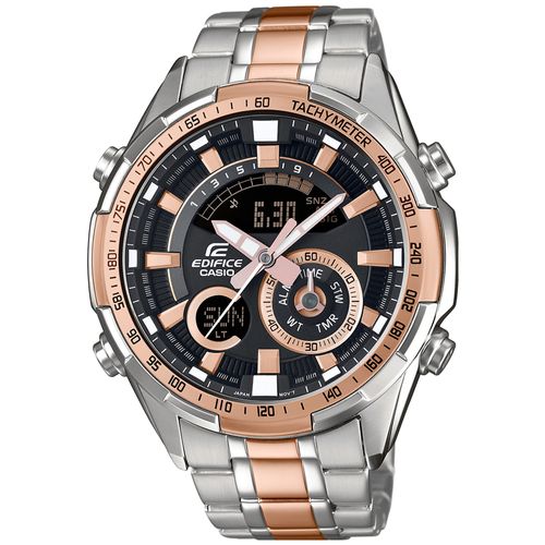 Reloj Casio Edifice ERA-600SG-1A9V Digital Analógico Termómetro Luz Led Acero Inoxidable