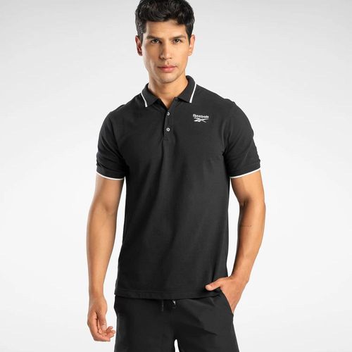 Polo Deportivo Reebok Hombre Identity Small Logo Polo 100073035 Negro