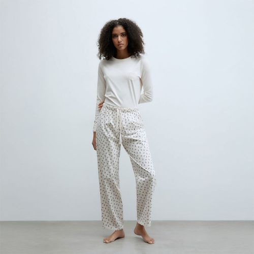 Pantalón Pijama Sfera Mujer Mini Cachemire Hueso